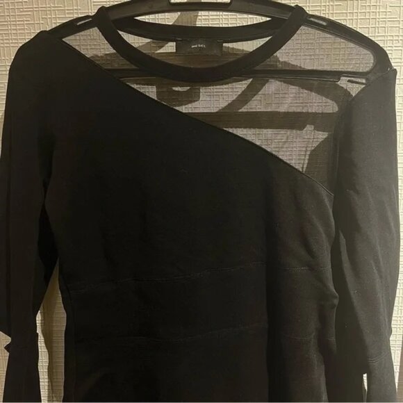 Diesel Mesh Panel Cutout Elbow Mini Dress - Picture 2 of 8